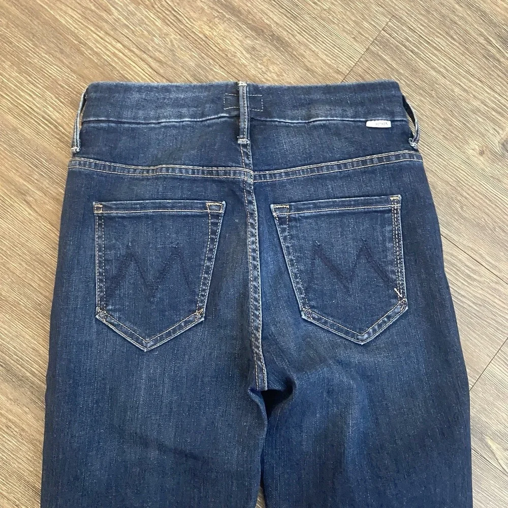 MOTHER High Waisted Looker Teaming Up Skinny Jeans Size 25 WORN ONCE DARK WASH - Picture 9 of 9